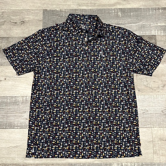 Rhoback Shirts Rhoback Mens Old Fashion Theme Golf Polo Poshmark